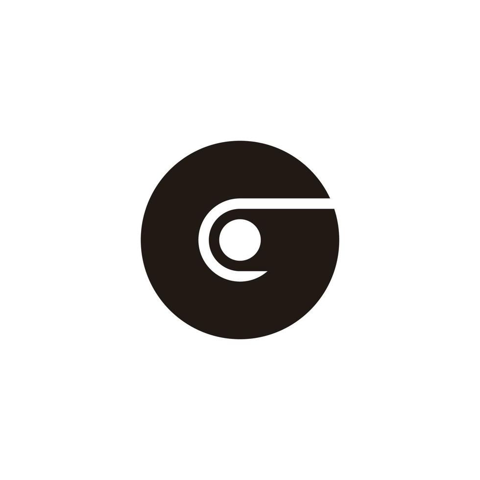 letter g circle ball shape logo vector