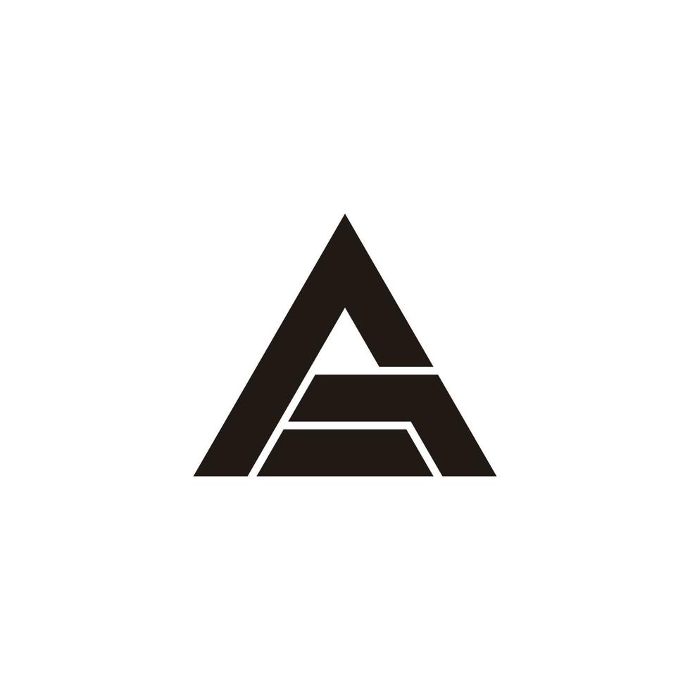 resumen triángulo letra ag flecha arriba símbolo logo vector