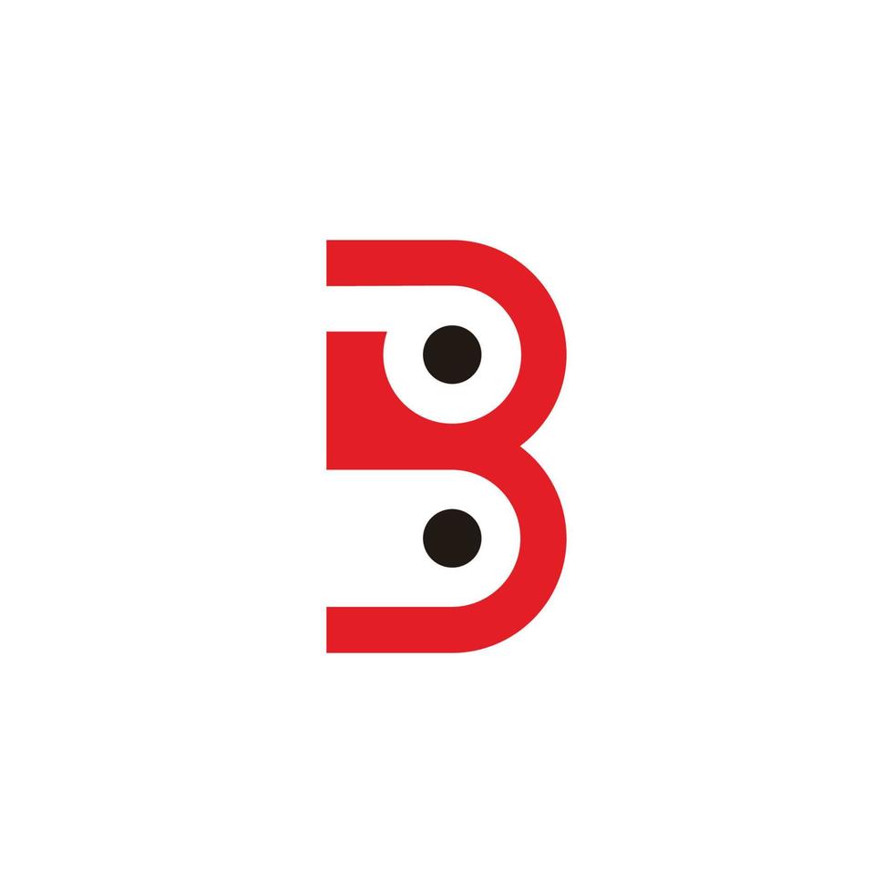 letters pb dots geometric simple logo vector