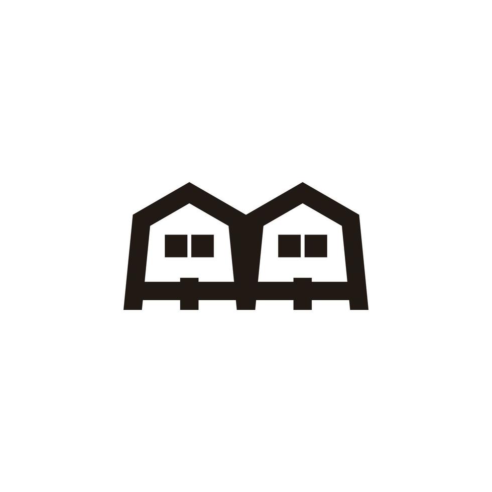 simple geometric housing symbol vector