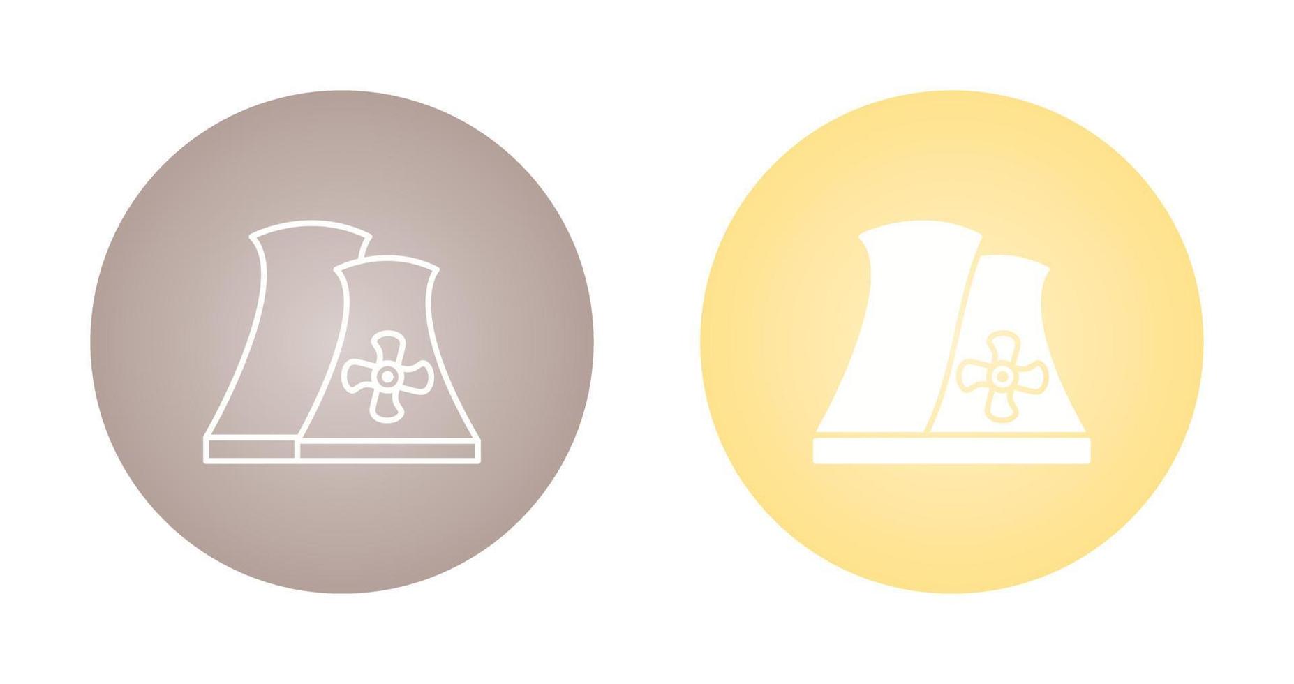 icono de vector de planta nuclear