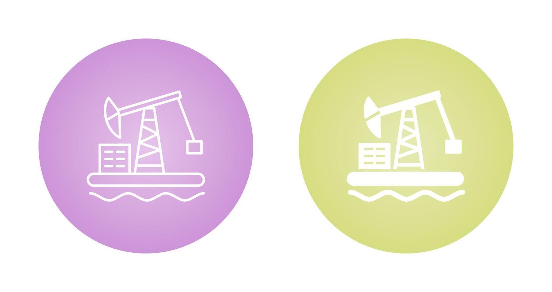 Oil Platform Vector Icon