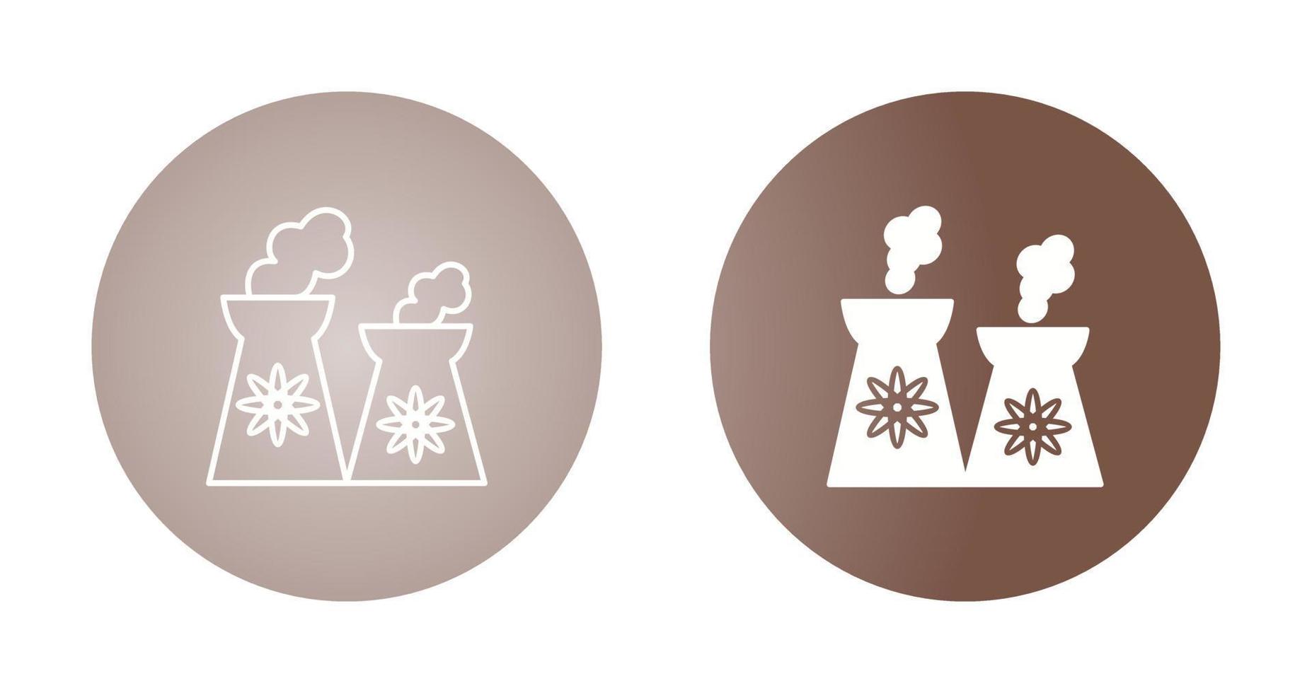 Nuclear Plant Vector Icon