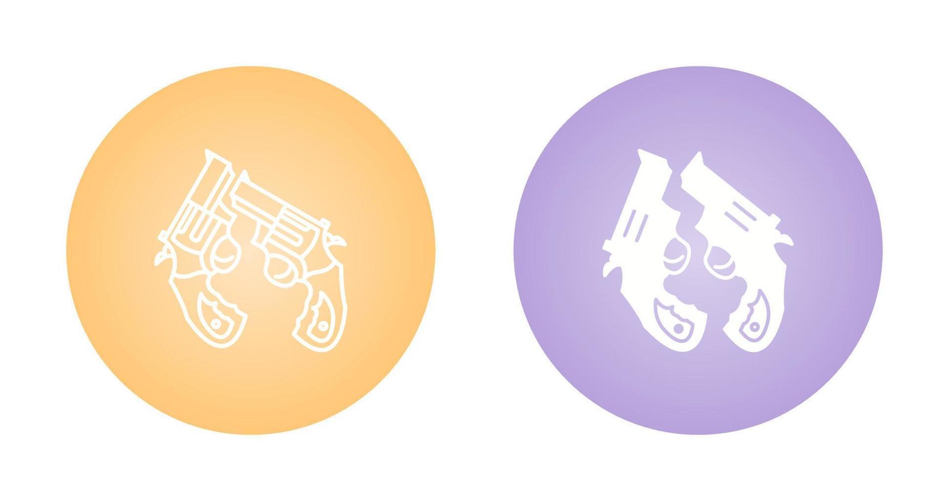 Two Guns Vector Icon