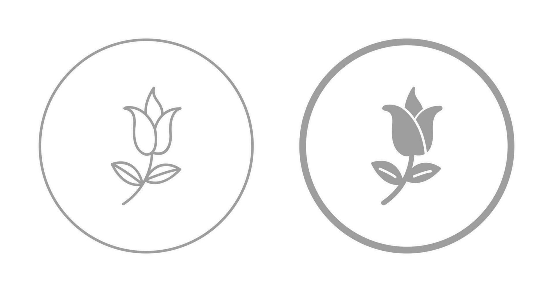 Flower with leaves Vector Icon