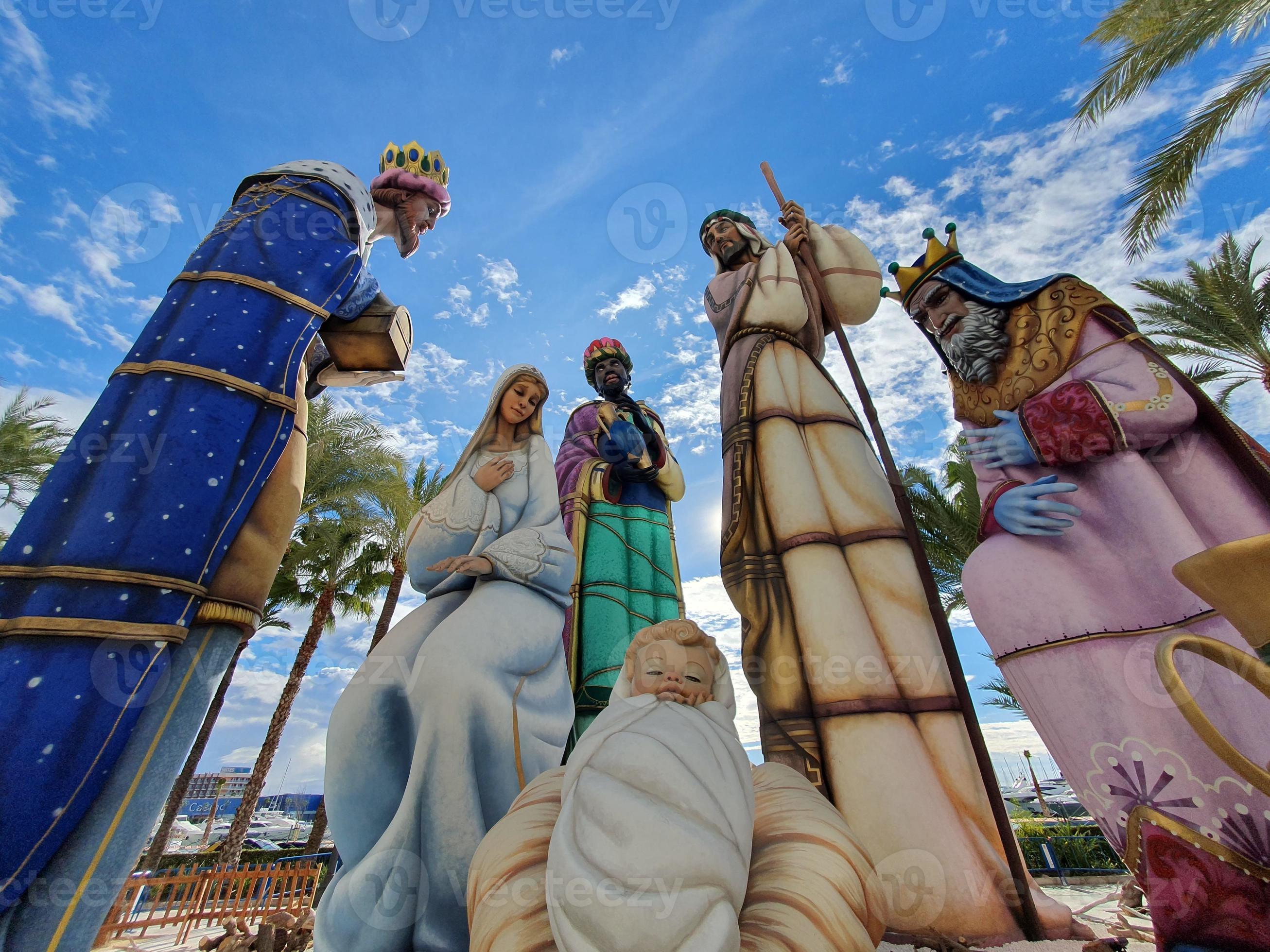 Spain's largest nativity scene in Alicante during the day 22218780 Stock Photo at Vecteezy