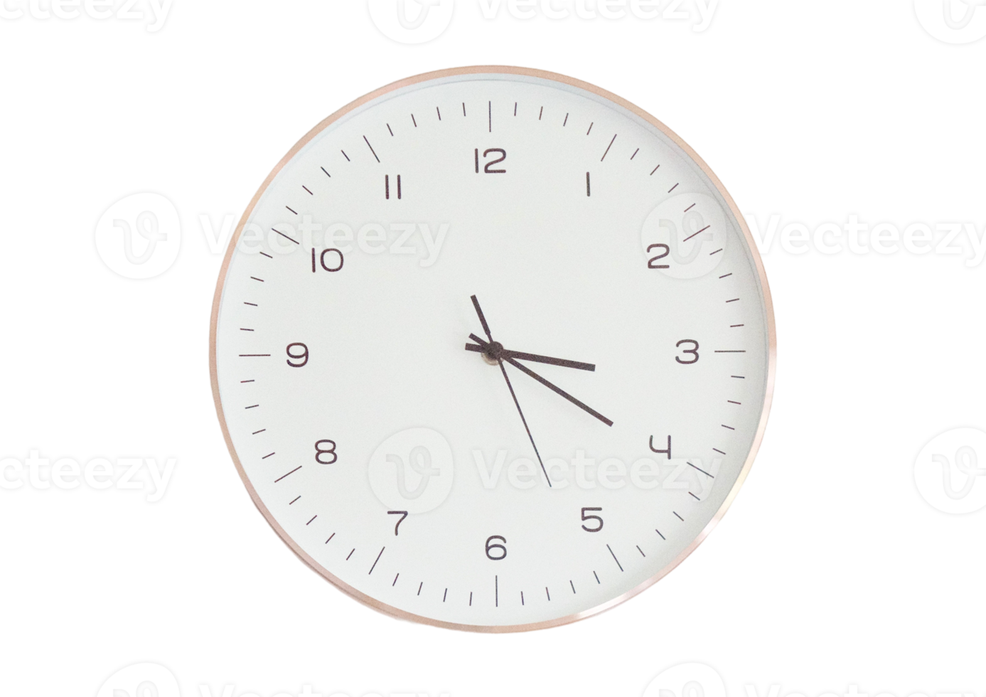 White clock isolated on a transparent background png