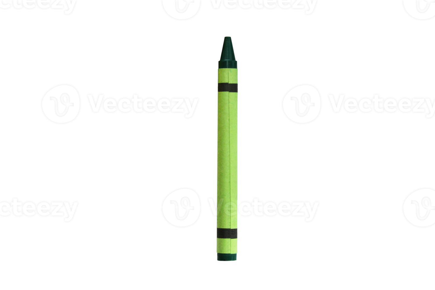 Green crayon isolated on a transparent background png