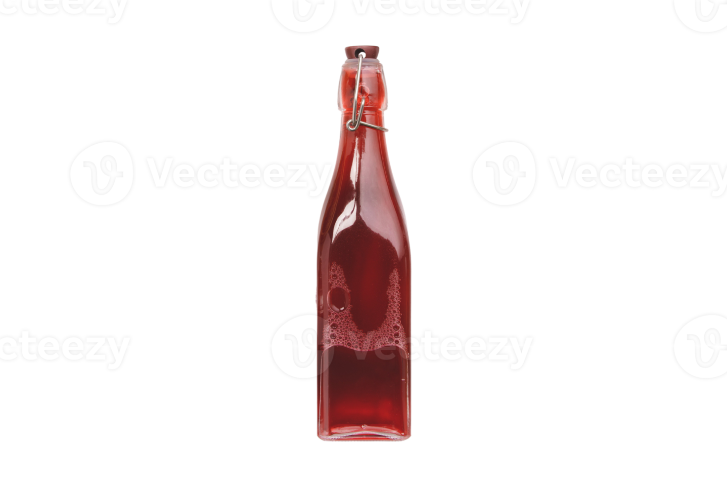 bouteille avec rouge du vin isolé sur une transparent Contexte png