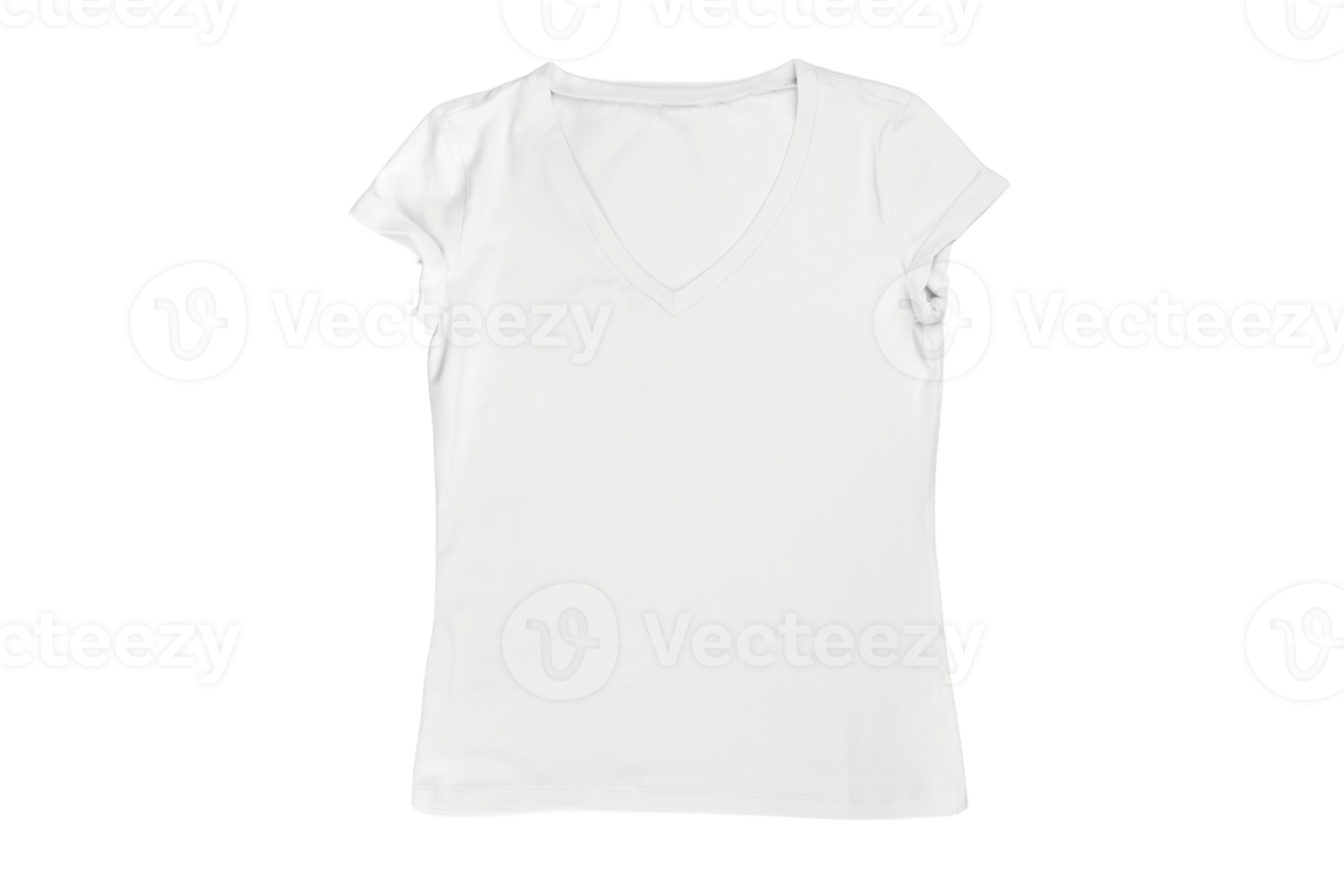 White t-shirt isolated on a transparent background png