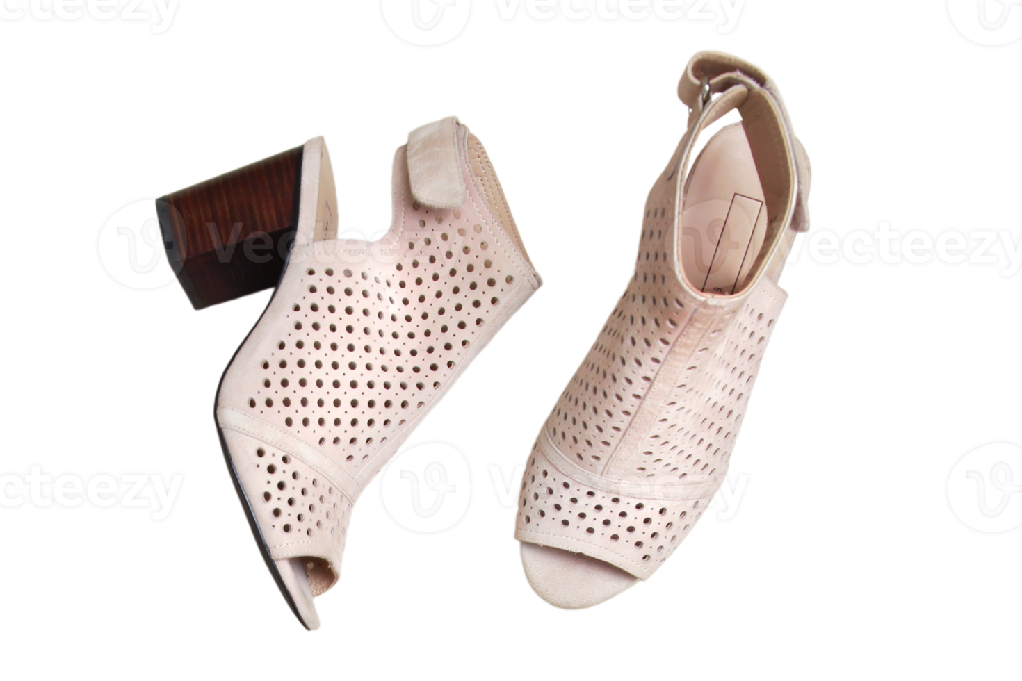 Beige heels isolated on a transparent background png