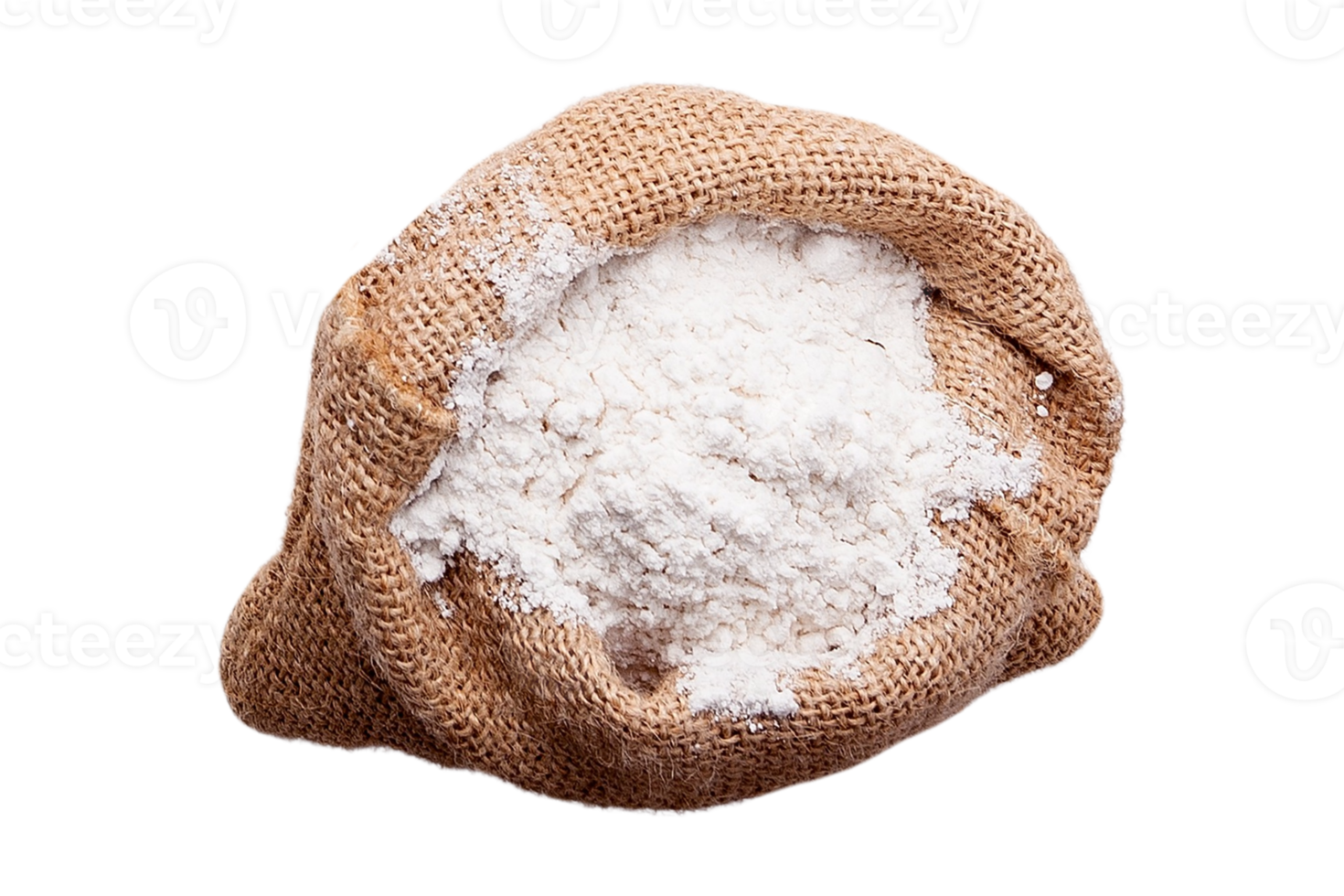 Sack with flour isolated on a transparent background png