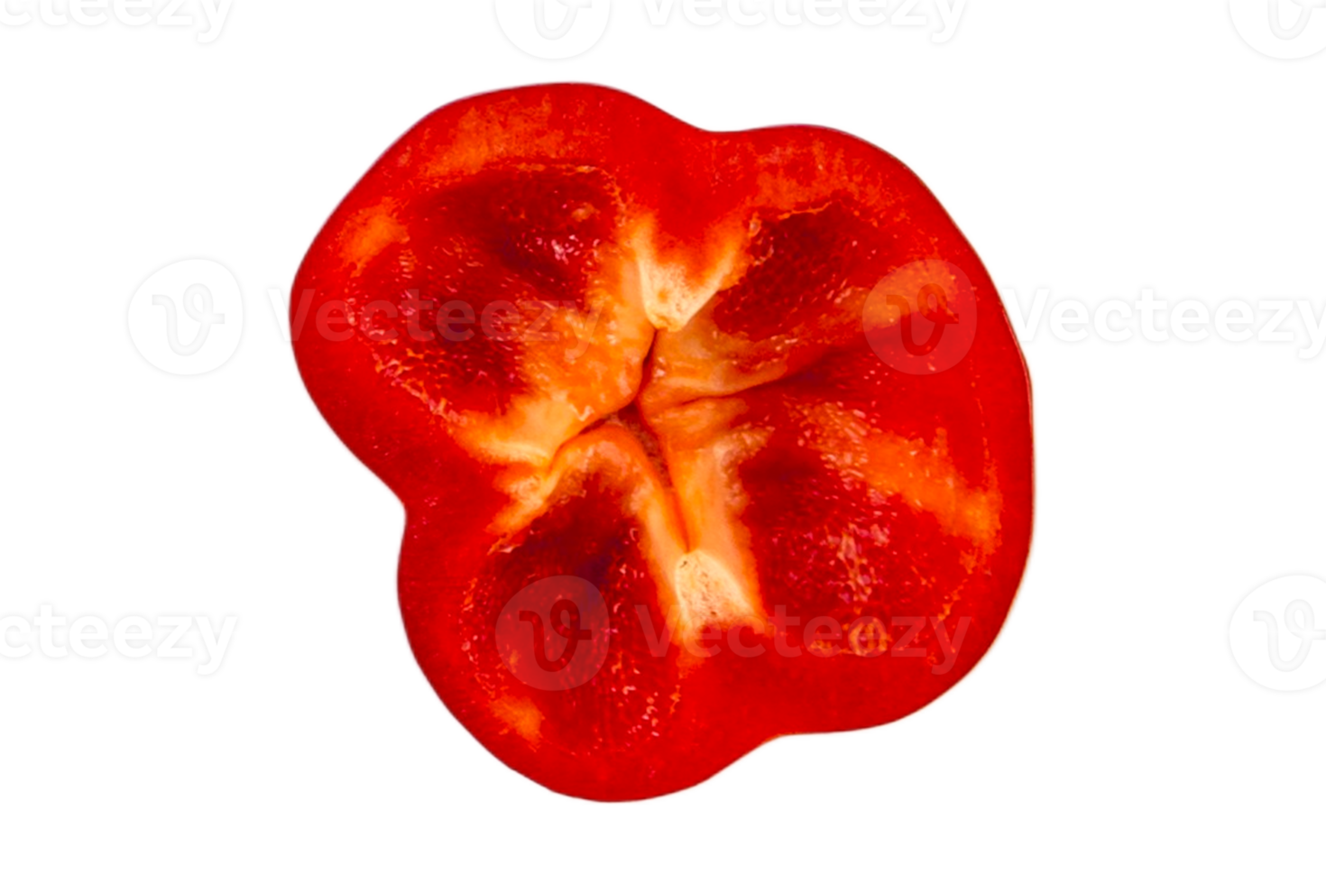 Paprika slice isolated on a transparent background png