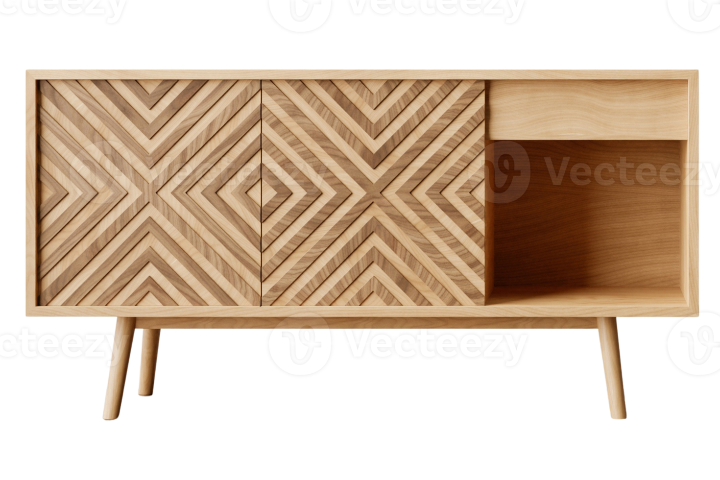 Beige storage cabinet isolated on a transparent background png