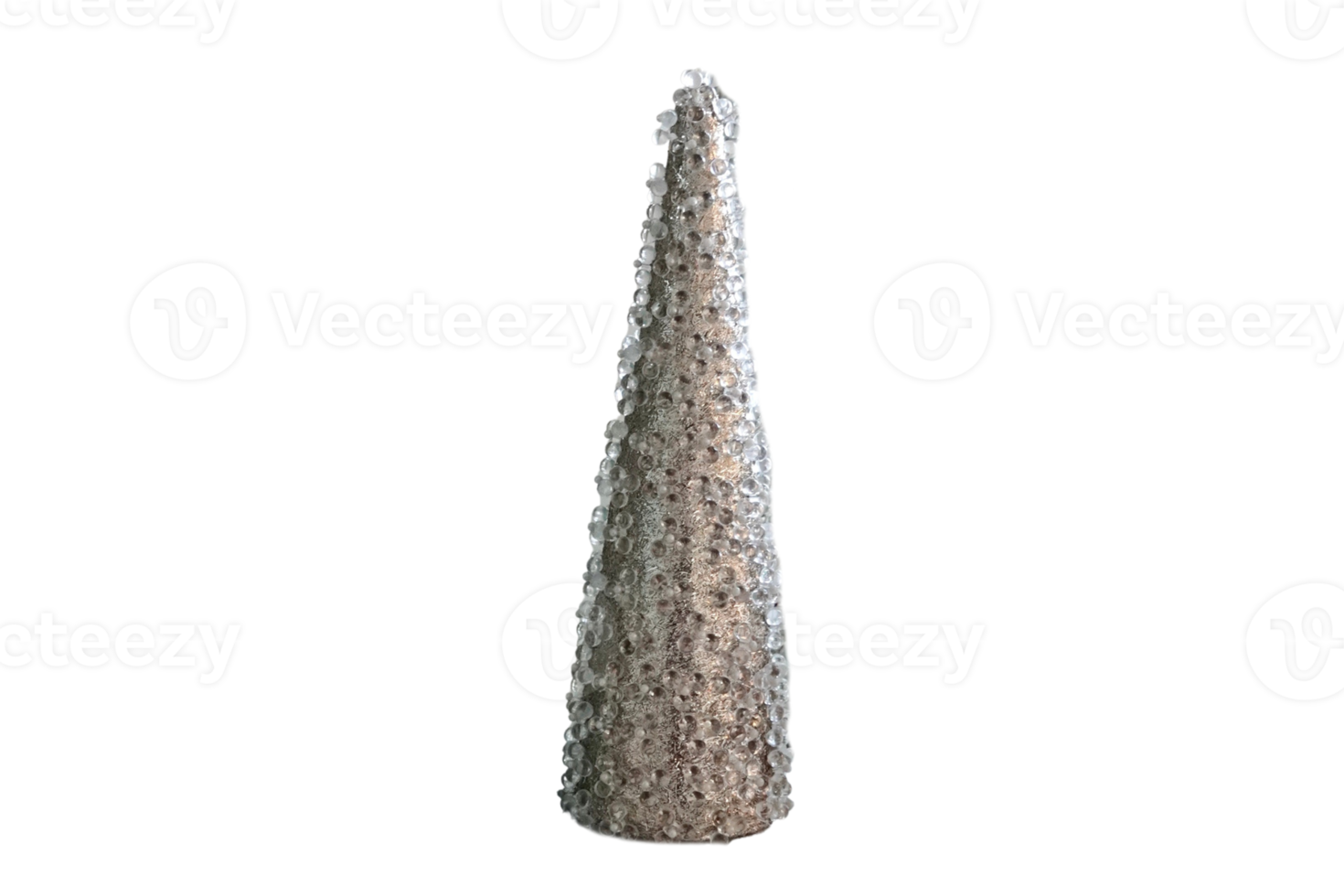 Silver christmas tree isolated on a transparent background png