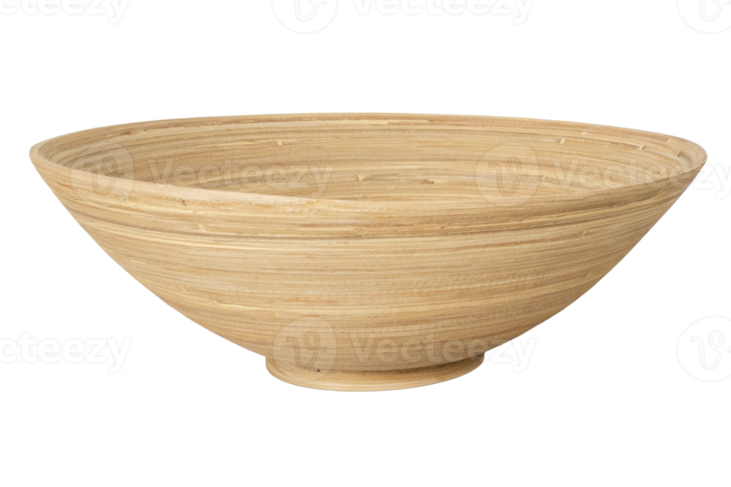 Wooden bowl isolated on a transparent background png