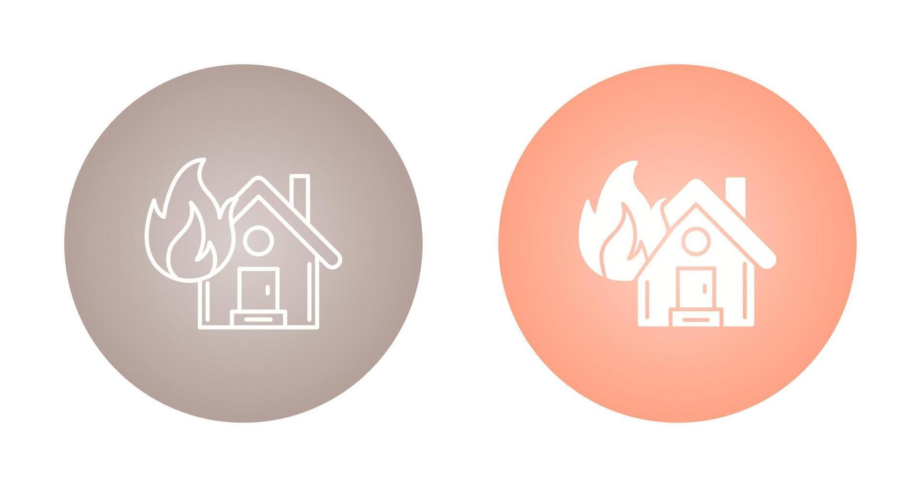 House On Fire Vector Icon