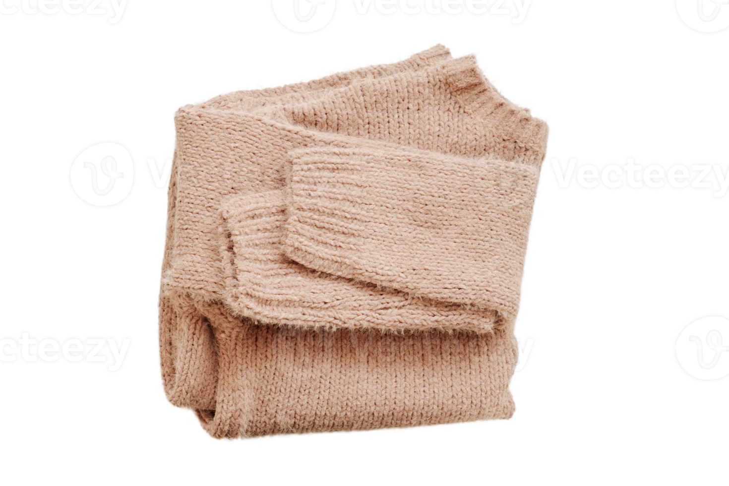 Beige sweater isolated on a transparent background png