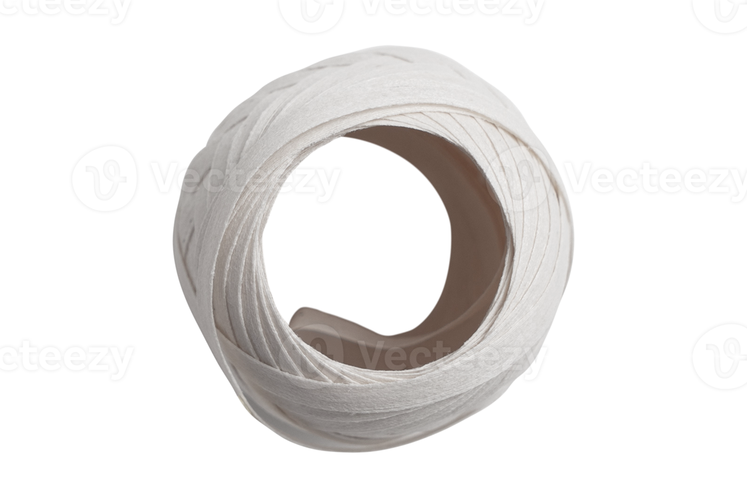 White thread spool isolated on a transparent background png