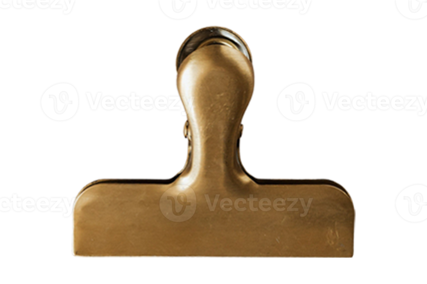 Golden clip isolated on a transparent background png