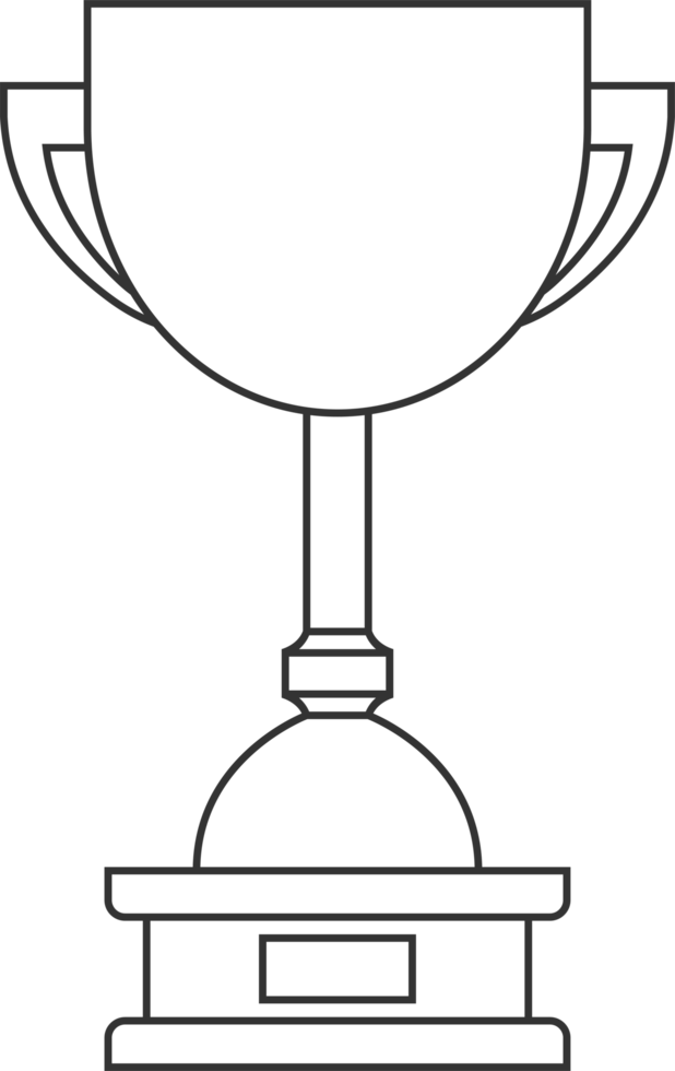 Line trophy cup clip art png