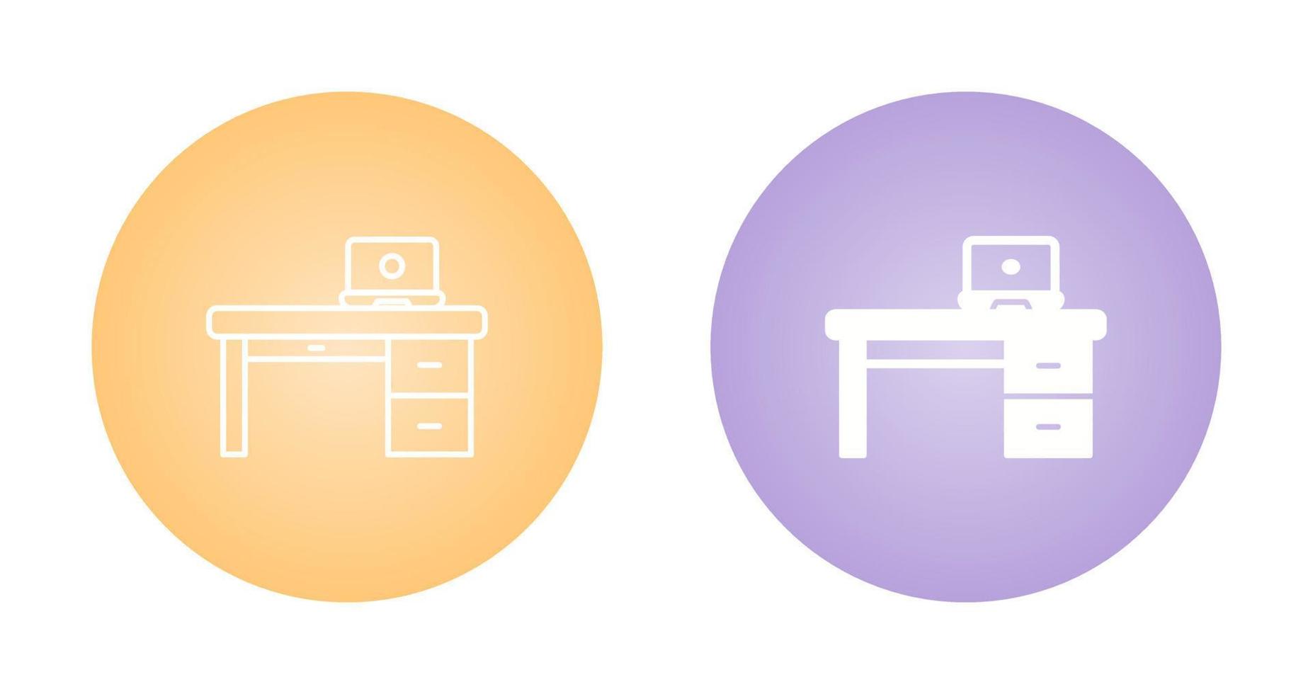 Office Desk Vector Icon