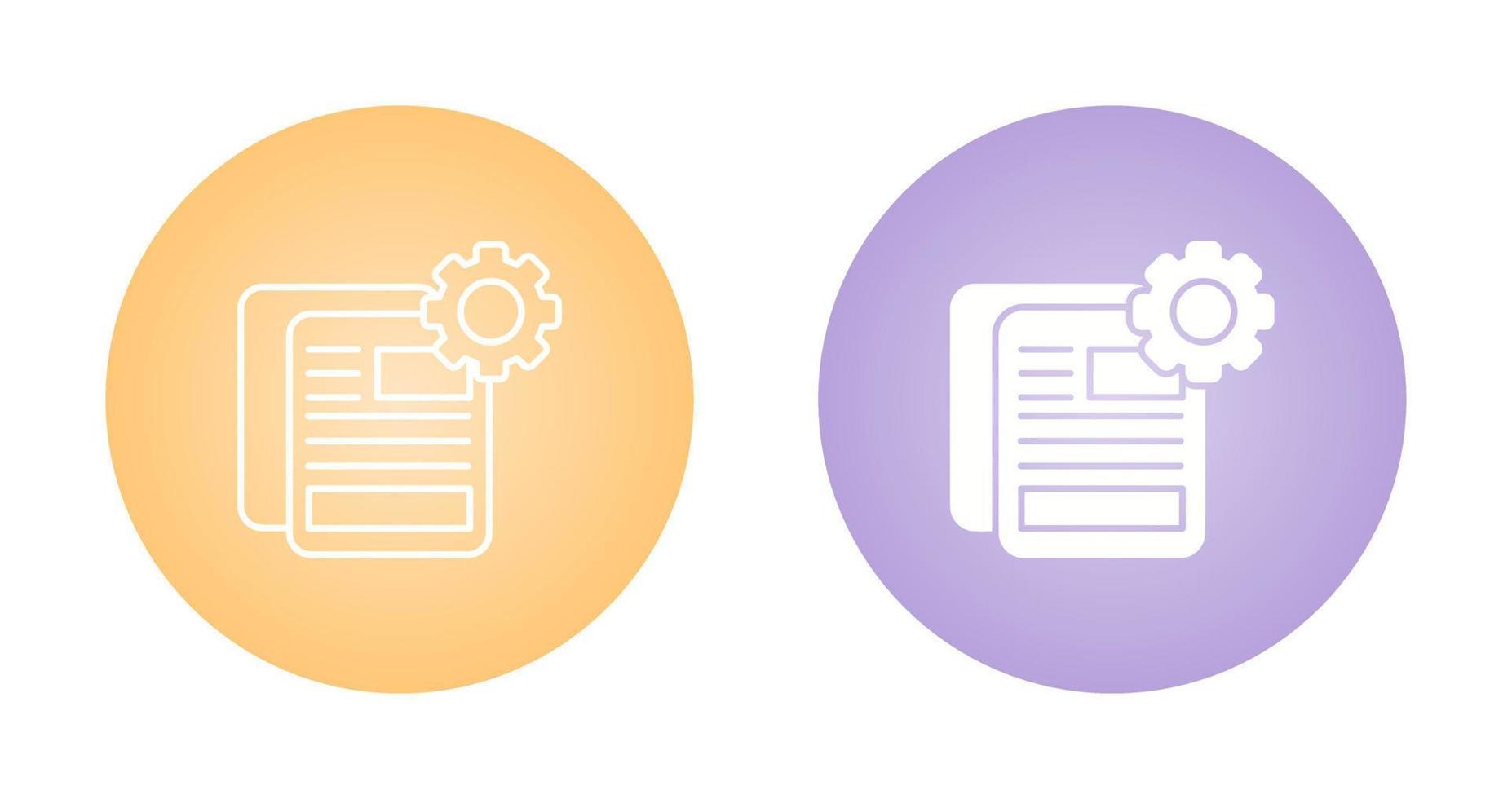 icono de vector de configuración de documento