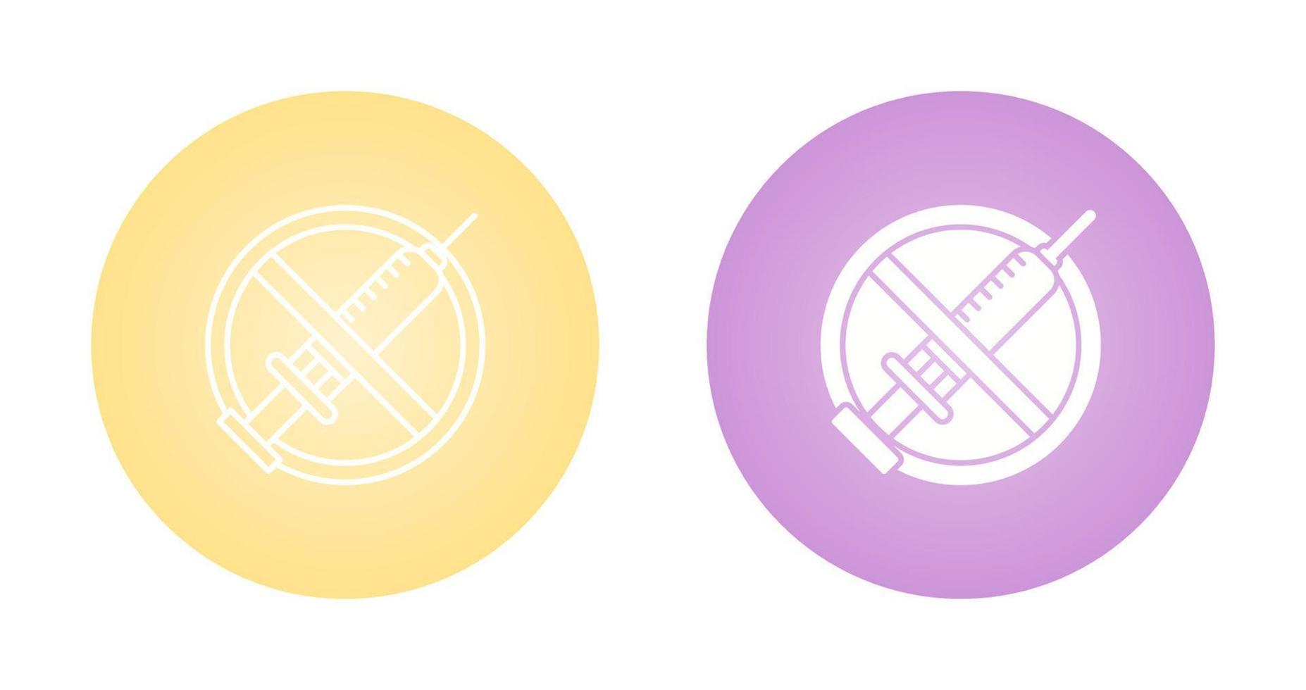 No Vaccines Vector Icon