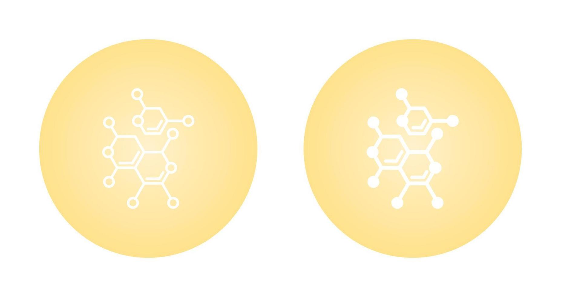 icono de vector de moléculas