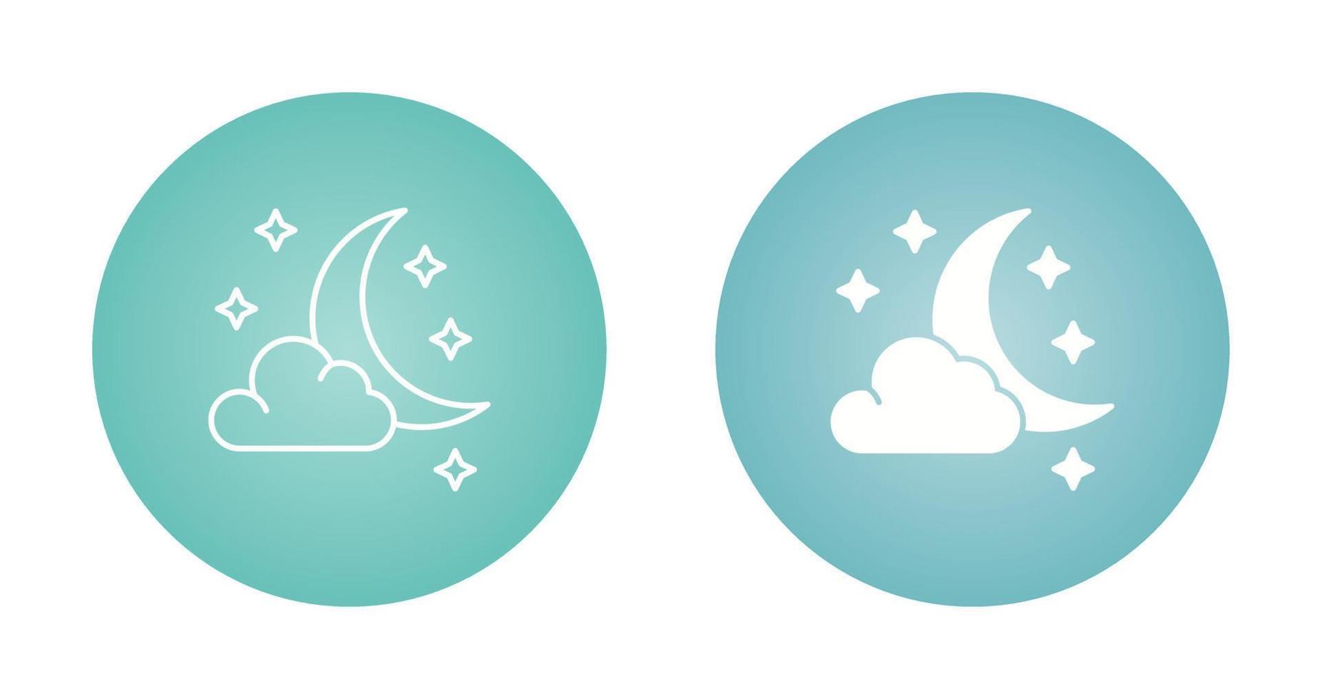 Starry Night Vector Icon