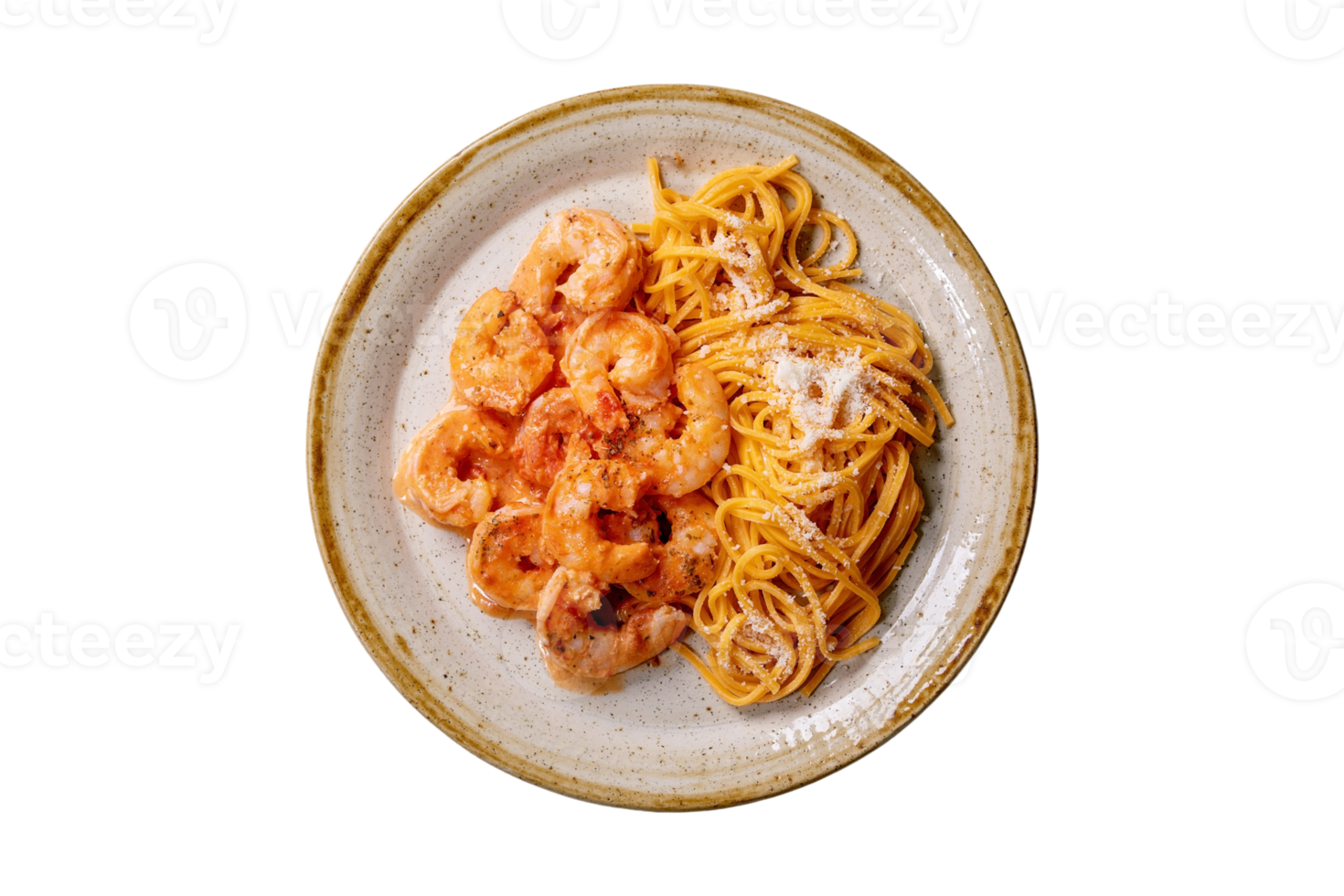 Meeresfrüchte Pasta isoliert auf ein transparent Hintergrund png