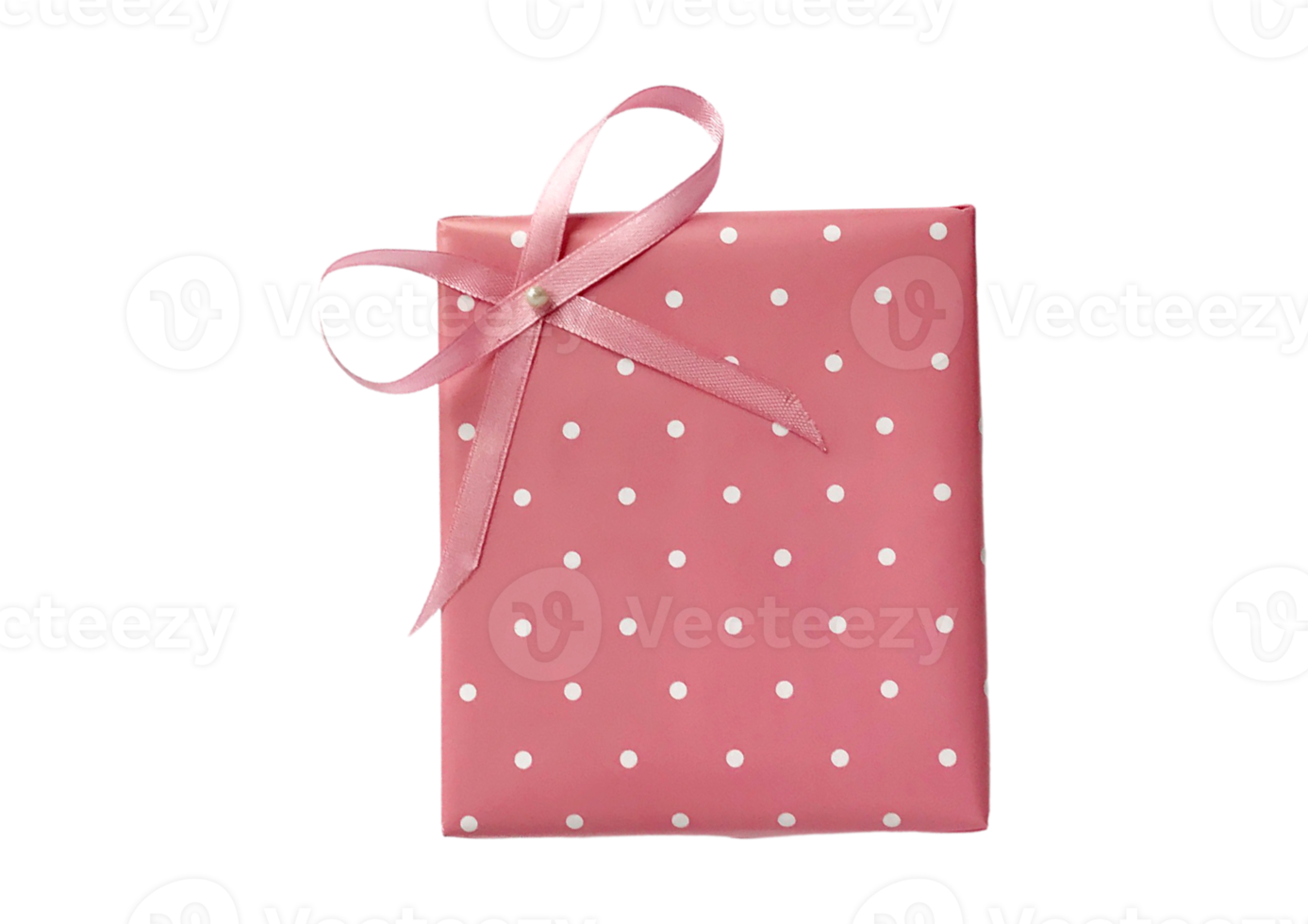 Pink birthday gift isolated on a transparent background png