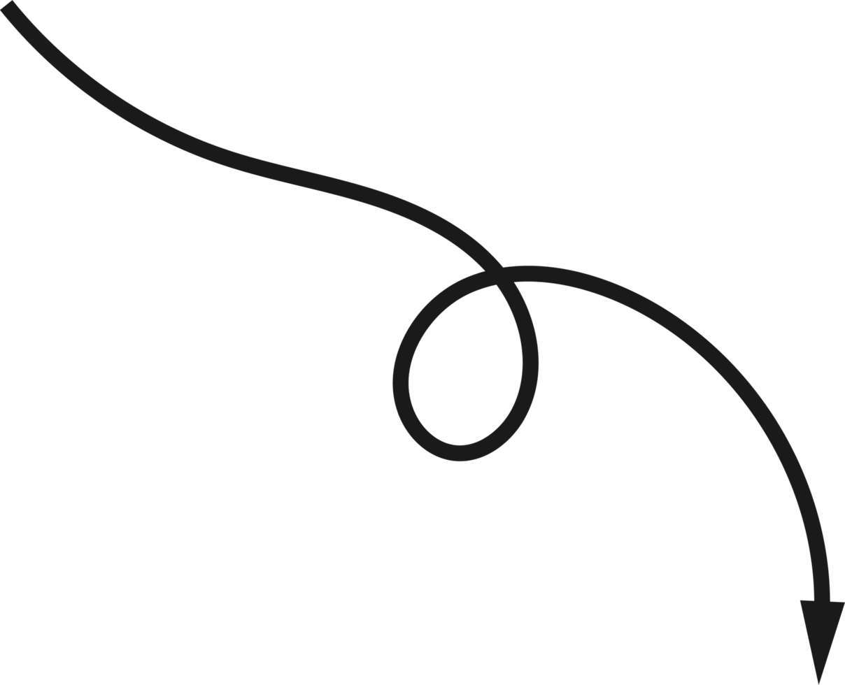 Hand drawn curved arrow shape. Arrow line png