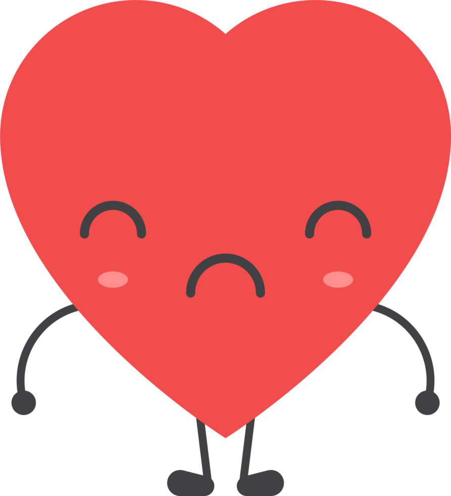 cartone animato cuore forma emoji png