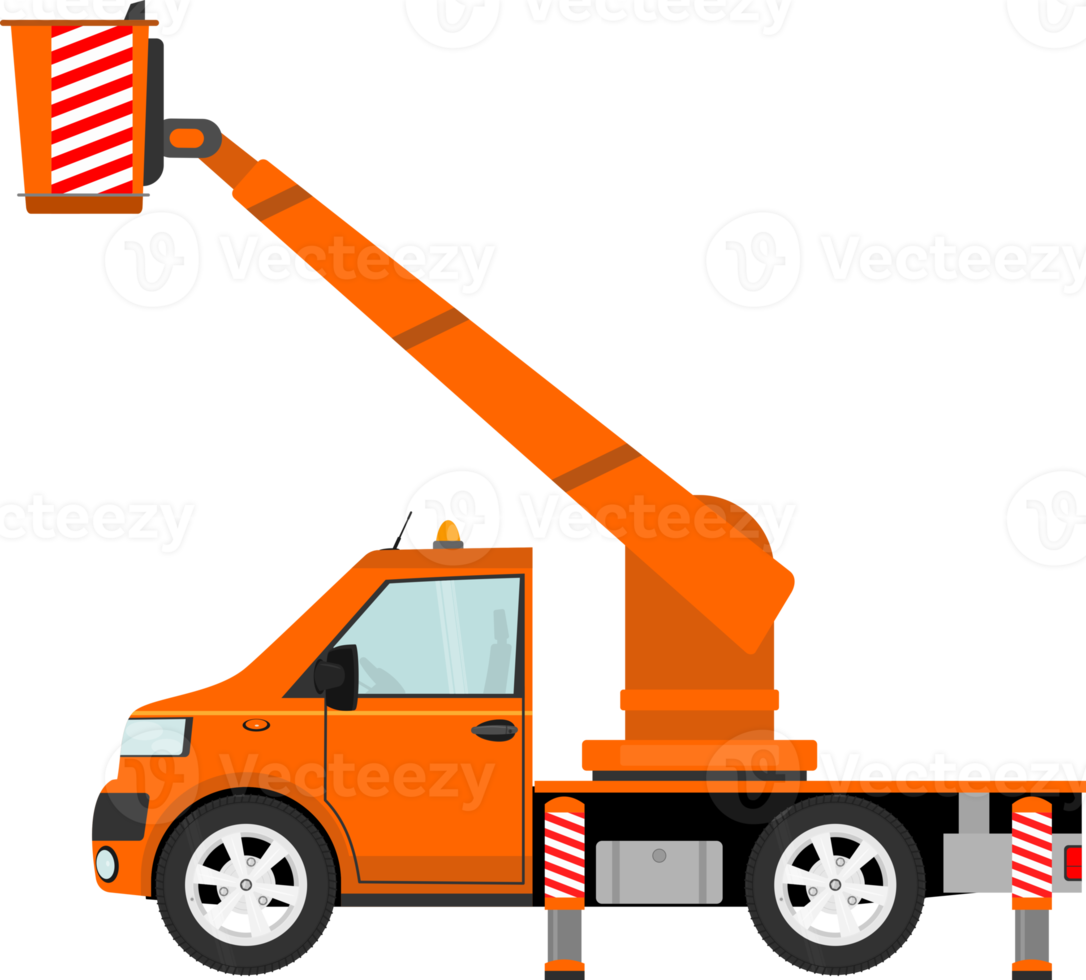 élevant travail Plate-forme monté sur une moderne van. png