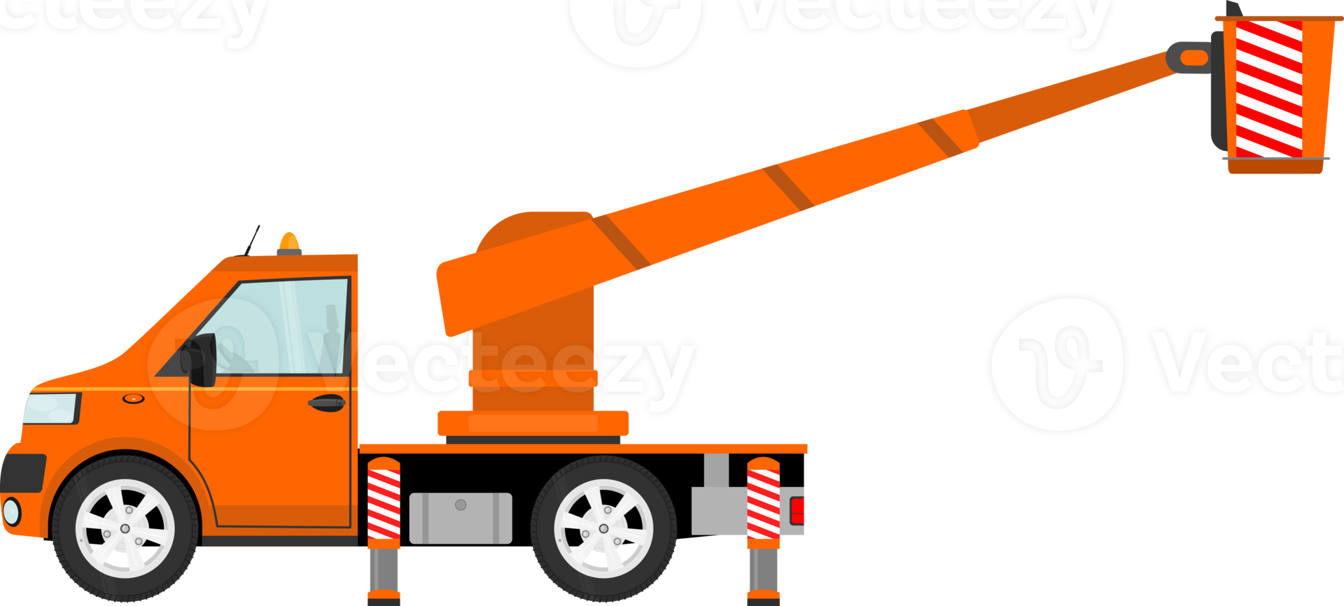 Elevating work platform mounted on a modern van. png