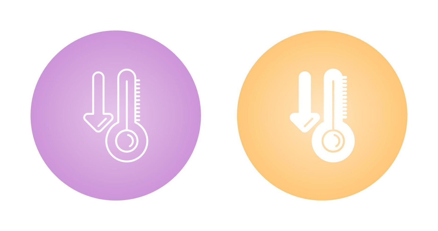 icono de vector de baja temperatura