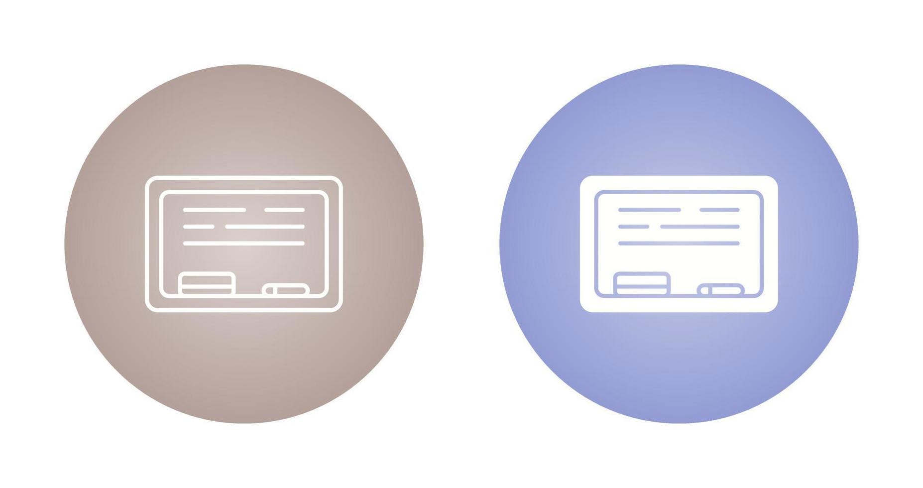 White Board Vector Icon