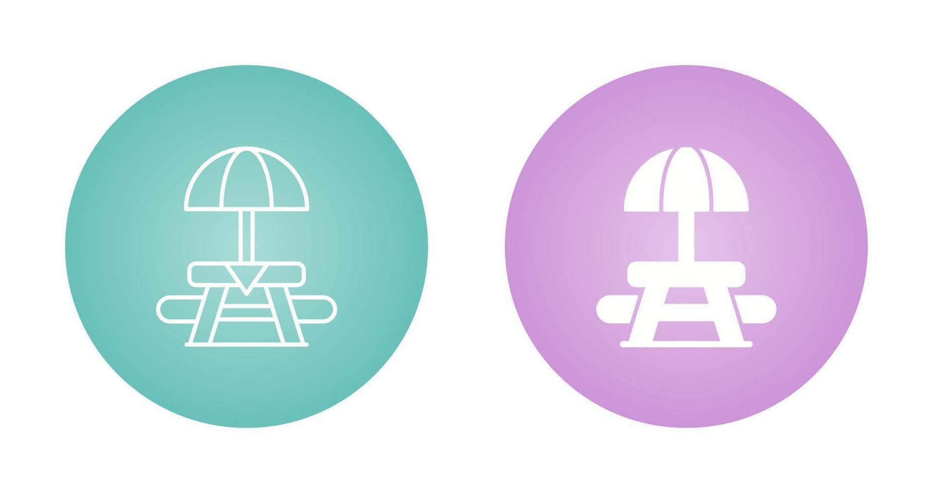 Picnic Table Vector Icon