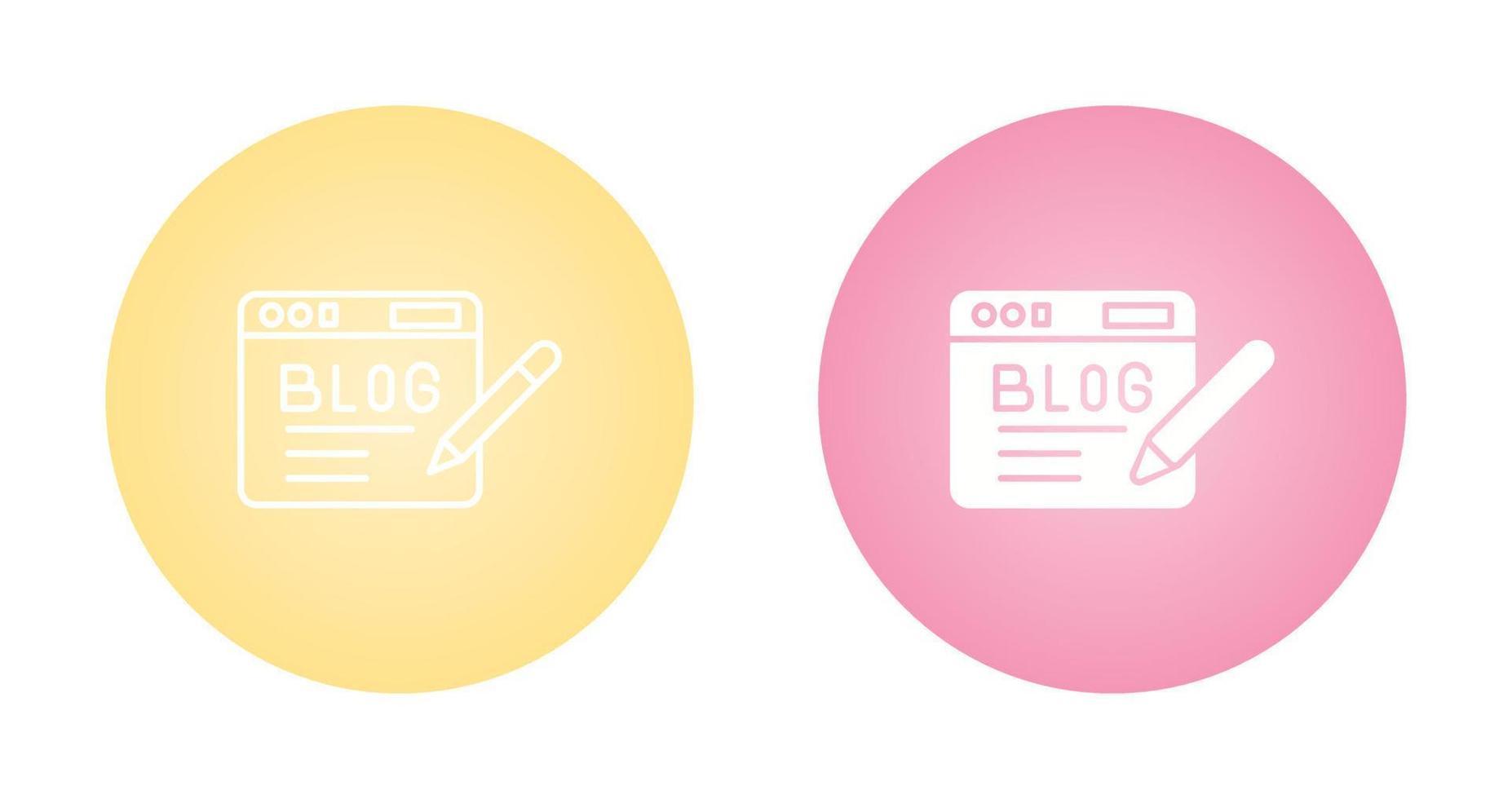 icono de vector de blog