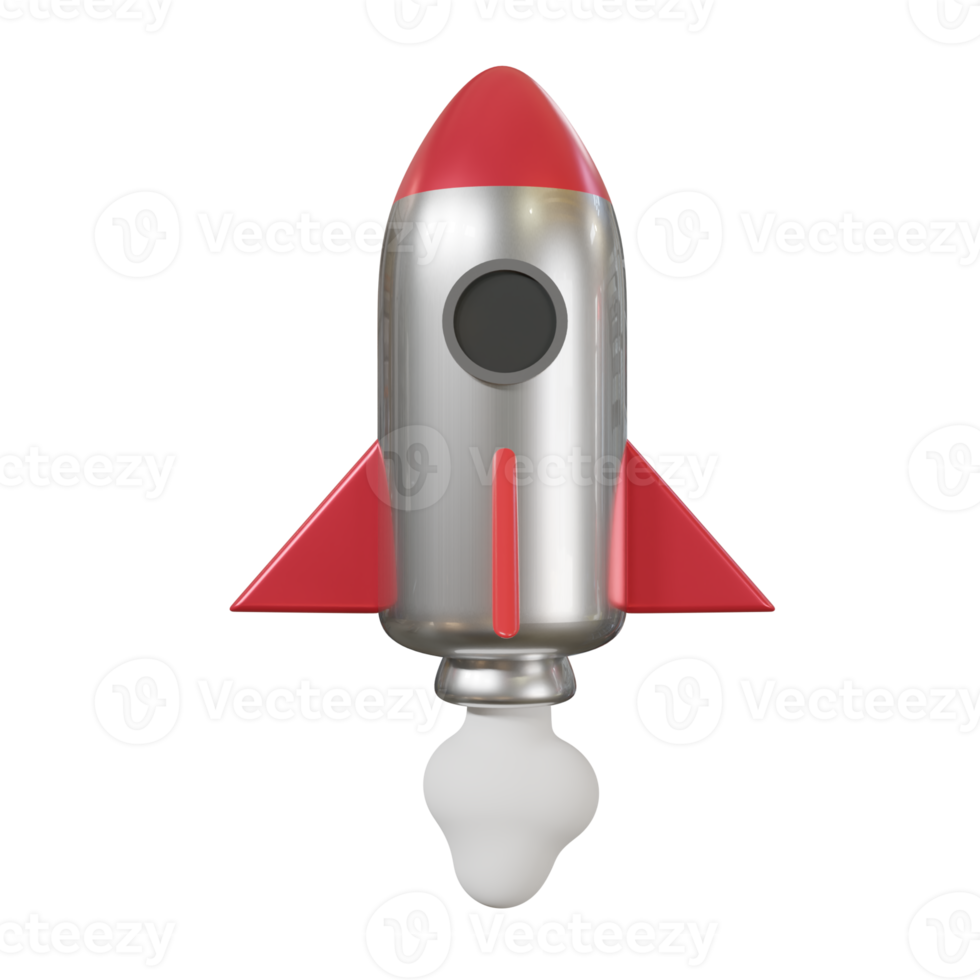 Rocket. 3d render png