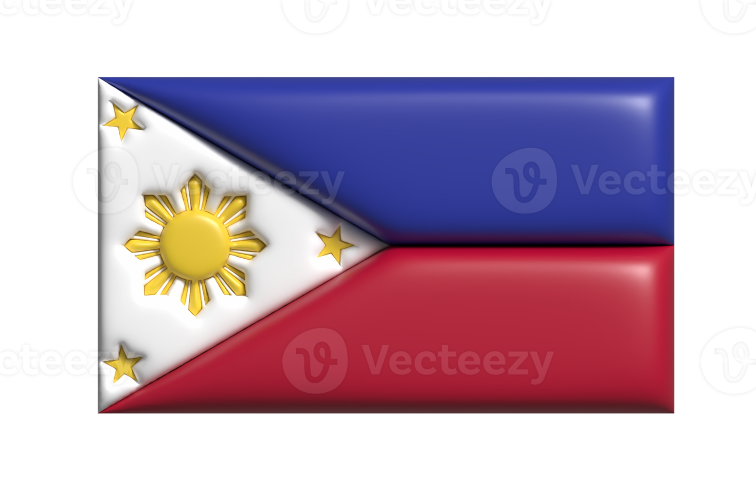 Philippines flag. 3d render png