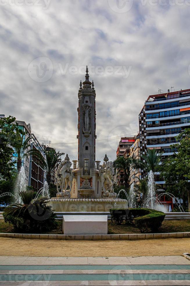 Luceros square in Alicante spain on a warm summer holiday day photo