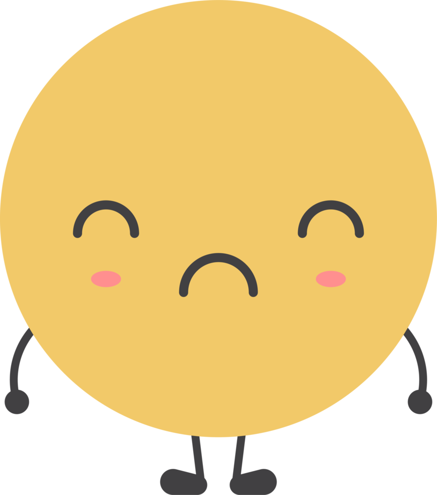 Cartoon emoji with facial expression png