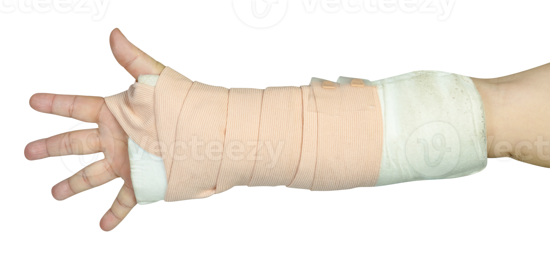 Hand making physical therapy to broken wrist from accident isolated png