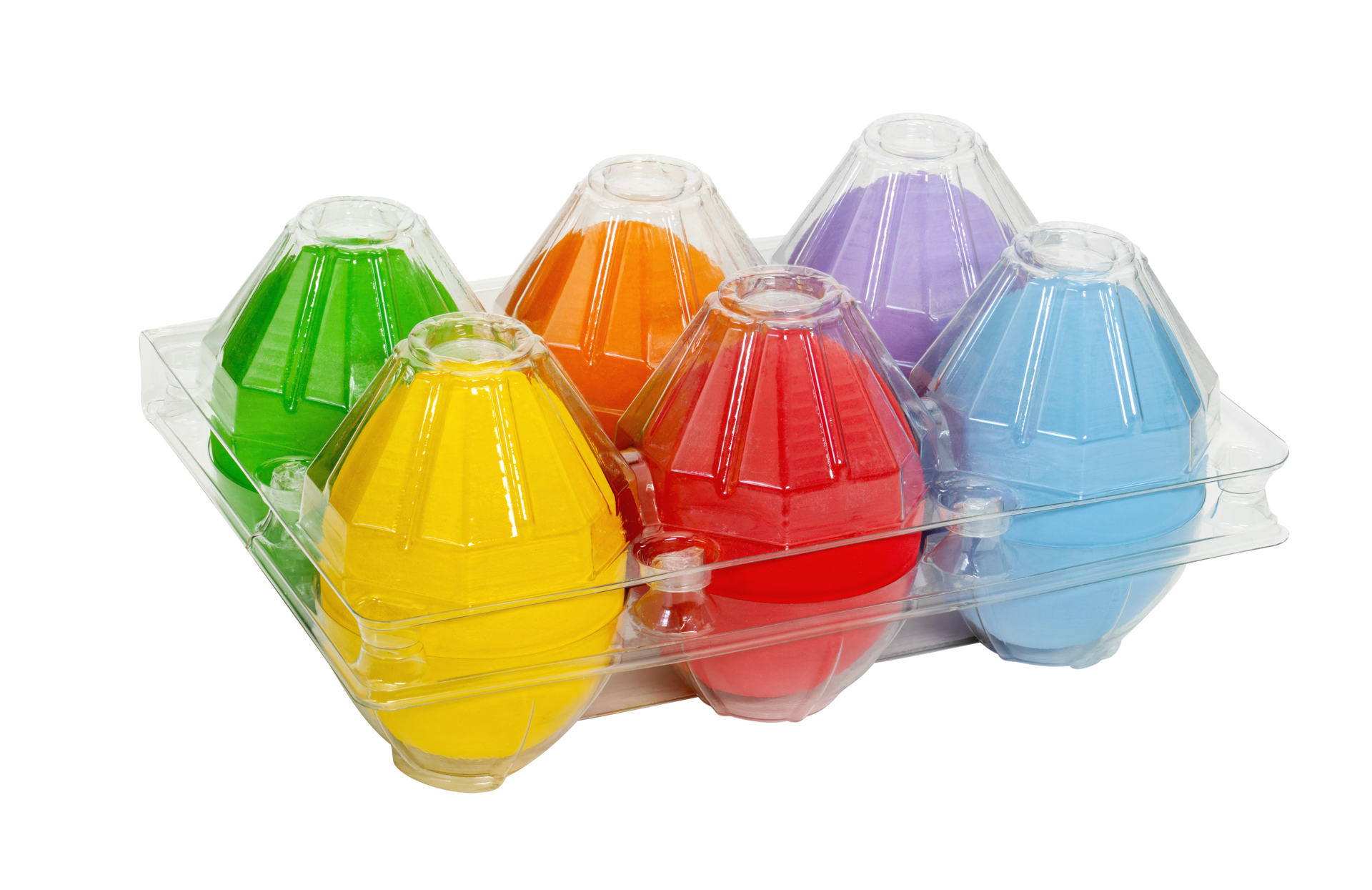 colorful eggs in the plastic package box isolated 22221012 PNG