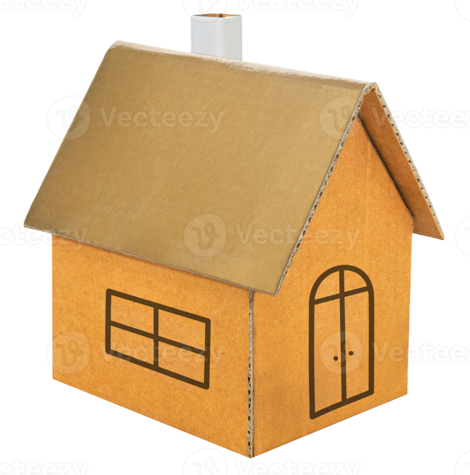 juguete papel caja casa aislado png