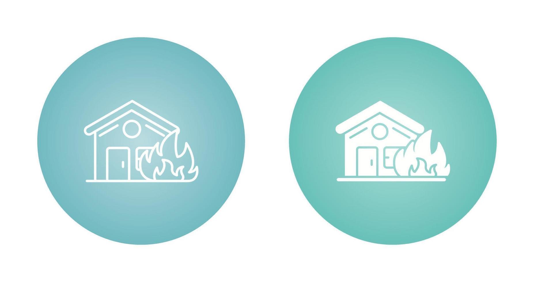 House On Fire Vector Icon