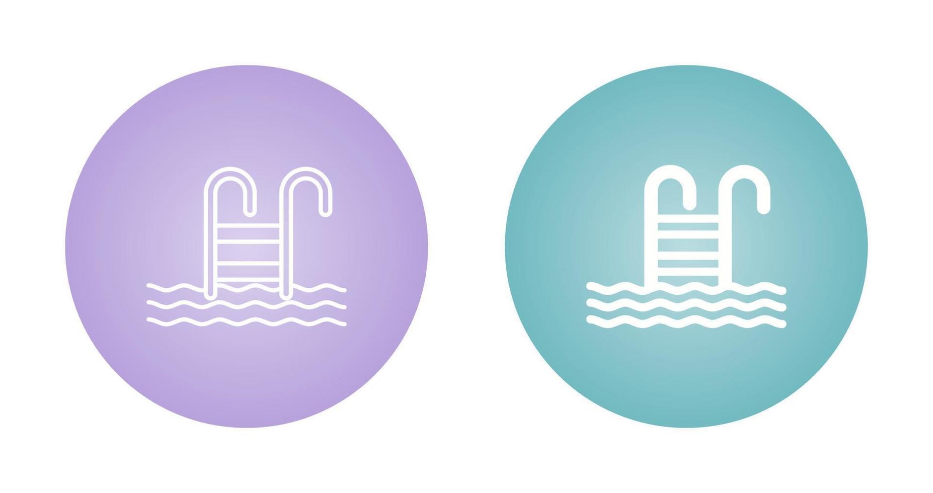 Water Stairs Vector Icon
