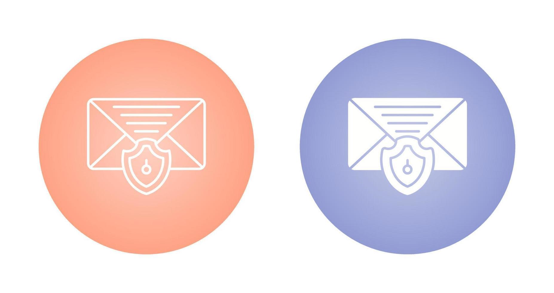 icono de vector de protección de correo